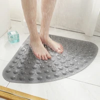 Bathroom Mat Toilet Mat Shower Foot Mat Dywan PVC Bath Mat Bathroom Carpet Safety Non-slip Fan-shaped Suction Cup Floor Mat