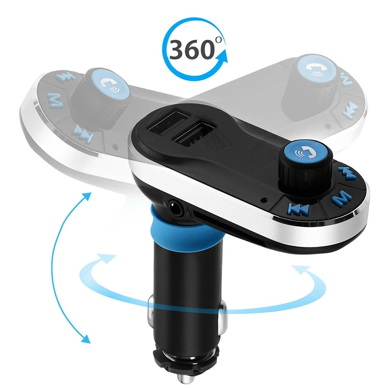 Bluetooth автомобильный fm-передатчик беспроводной MP3-плеер Радио адаптер 2-USB зарядное