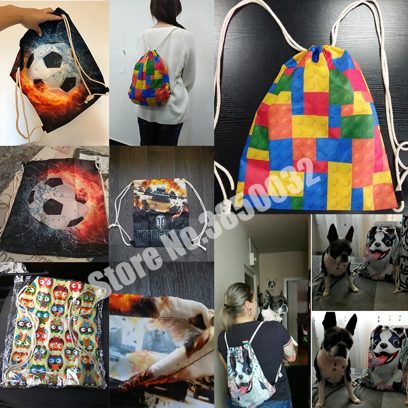 Забавный Французский бульдог/Бостон терьер принт женские мешки с Кулиской