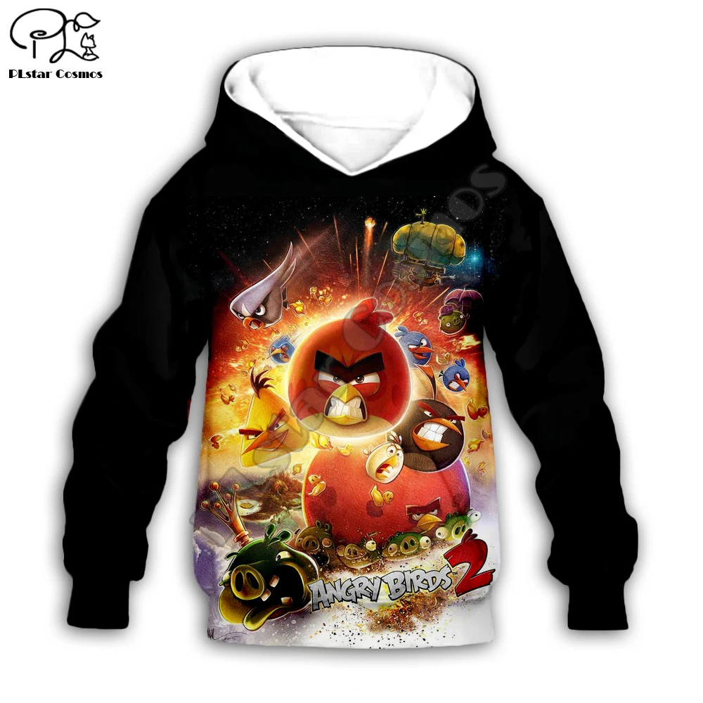 Новый фильм angry birds с рисунком красных птиц детская 3d из двух предметов: толстовка