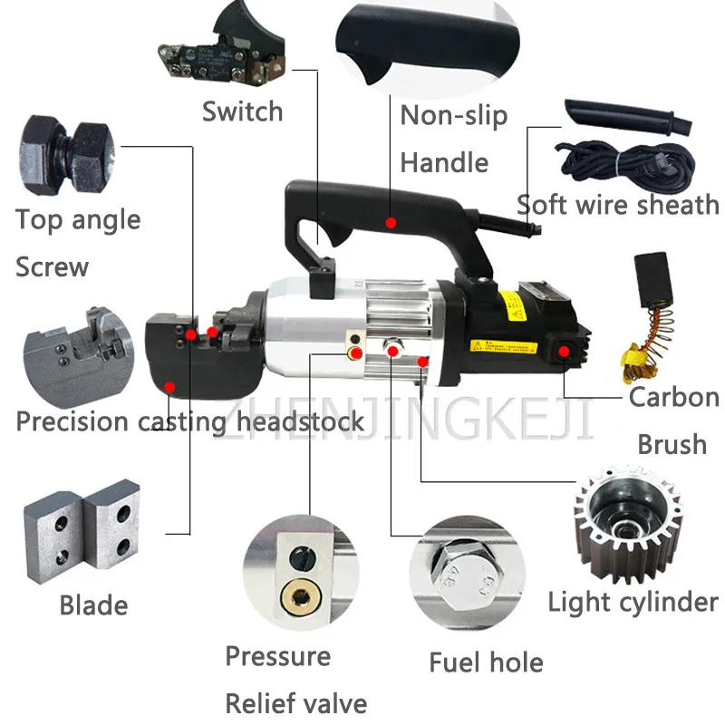 

Rebar Cutting Machine 110V220V Portable Electric Individual Steel Shear Steel Bar Round Bar Shearing Machine Building Tools