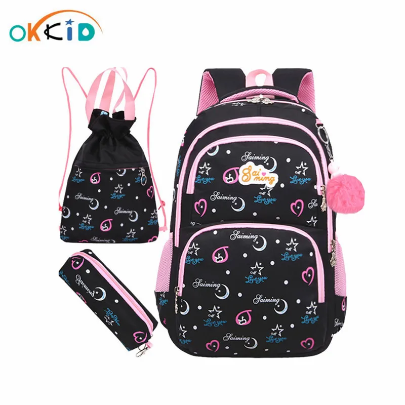 Набор сумок OKKID для начальной школы для ручка для девочек, милый рюкзак на шнурках, Детский рюкзак для учебников, рождественские подарки