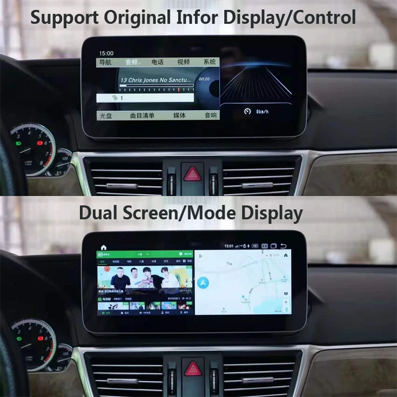 구매 무선 카플레이 안드로이드 10 자동차 라디오 GPS 메르세데스 벤츠 C 클래스 W204 S204 2008 2009 2010 NTG4.0 멀티미디어 플레이어 와이파이