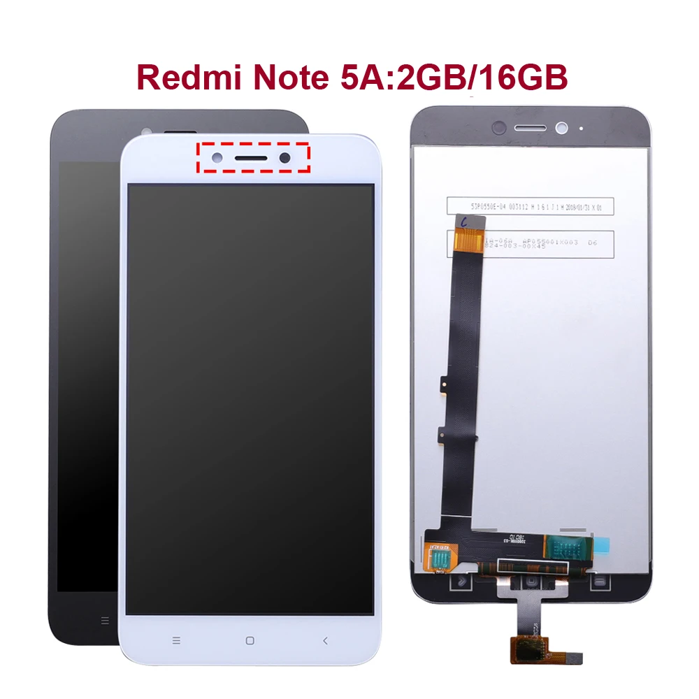 ЖК-дисплей 5 дюйма для Xiaomi Redmi Note 5A / Prime сенсорный экран с дигитайзером в сборе