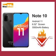 Ulefone teléfono inteligente Note 10, dispositivo con Android 11, pantalla de 6,52 pulgadas, 2GB RAM, 32GB rom, Octa Core, 4G, batería de 5500mAh, desbloqueo por huella dactilar, ranura para 3 tarjetas (2)