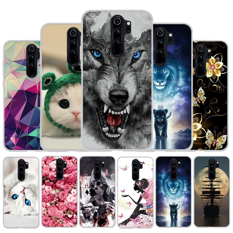 Для Xiaomi Redmi Note 8 Pro Чехол Силиконовый мягкий ТПУ милый аниме чехол для телефона