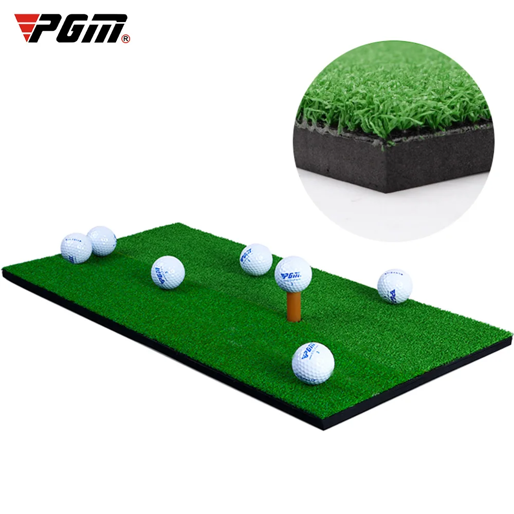 

PGM Golf Mat with Rubber Tee Holder Realistic Grass Putting Mats Portable Outdoor Sports Golf Training Turf Mat Indoor Office