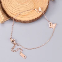 butterfly anklets for women18k gold ancle bracelets gold filled classic leg chain for girls jewelry accessories
