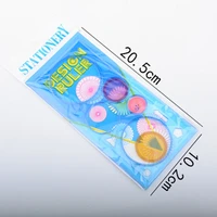 transparent kaleidoscope creative puzzle four color template ruler picture ruler childrens magisive ruler men and women