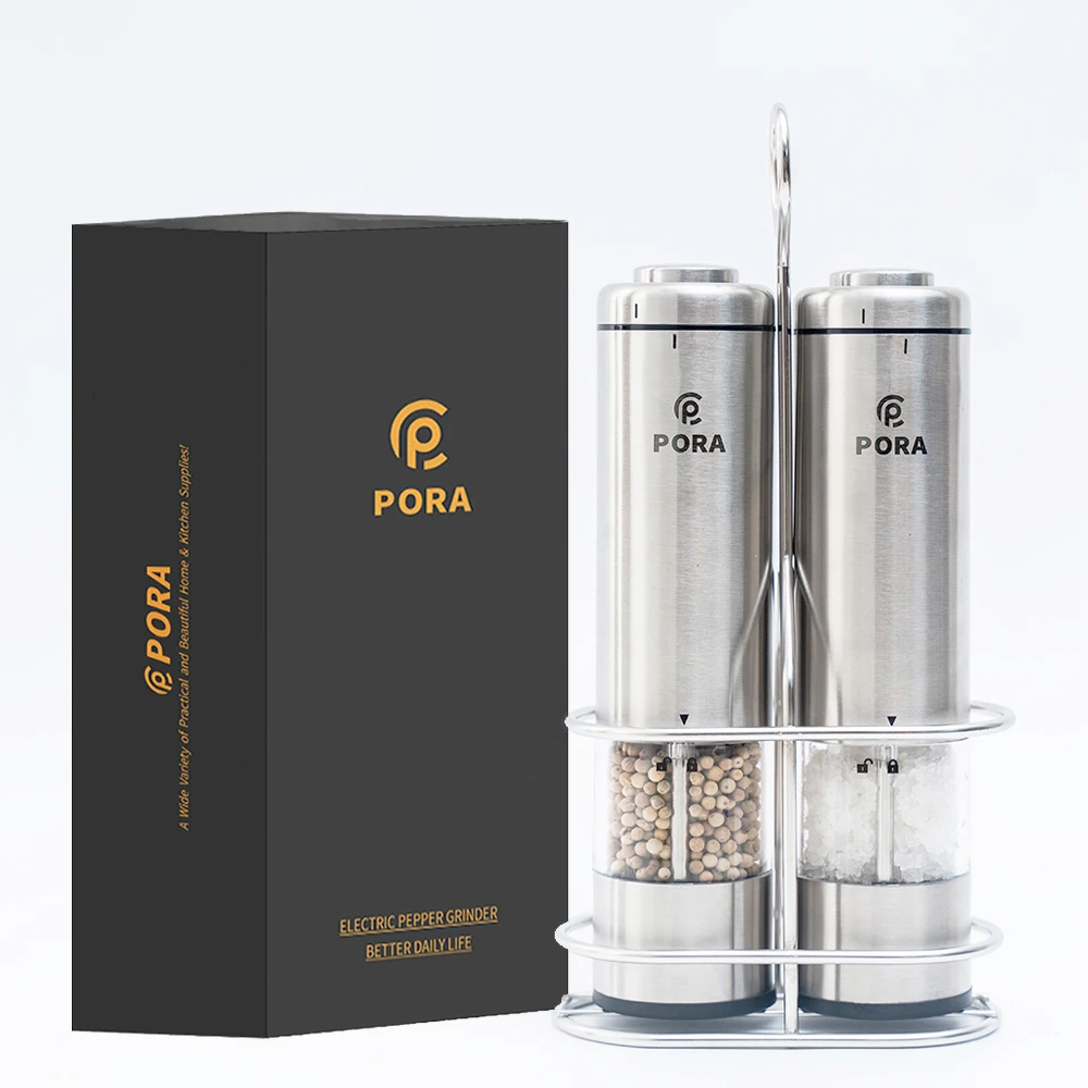 Мельница для специй электрическая мельница перца с подставкой из нержавеющей