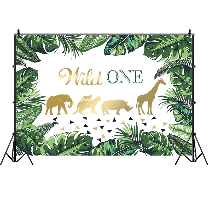 Фон для фотосъемки с изображением животных джунглей сафари льва слона днем