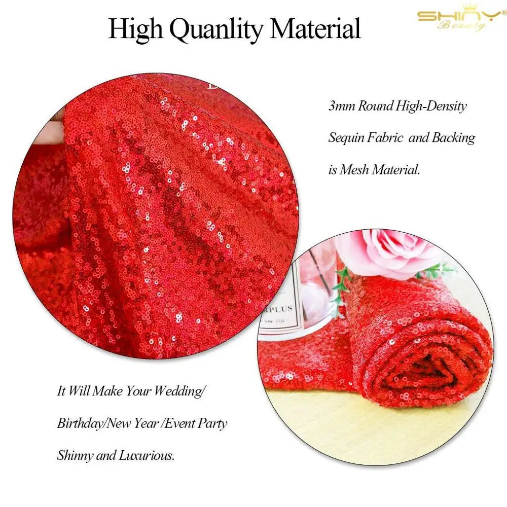 Красная скатерть с блестками 60x102 дюймовая красная блестящая для украшения