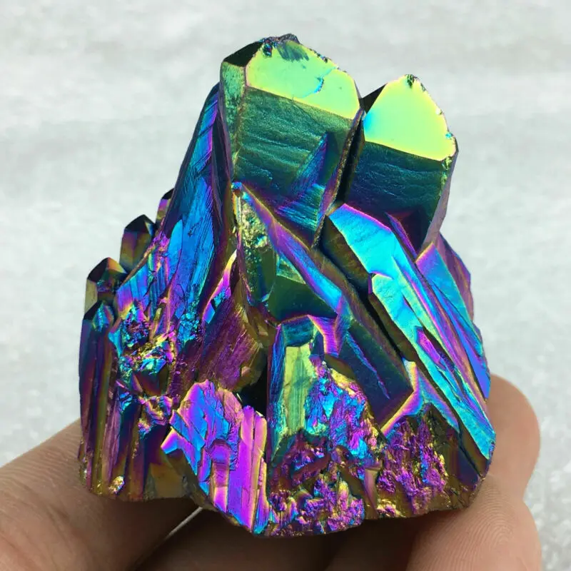 Natural Quartz Crystal Rainbow Titanium Cluster Mineral Specimen Healing 30-100g | Дом и сад
