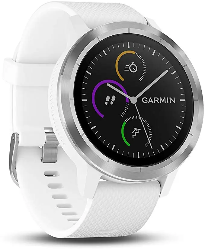 Оригинальные GARMIN vivoactive 3, gps, классические часы для гольфа, монитор сердечного ритма, фитнес-часы, спортивные, gps, для бега, плавания, Смарт-часы для мужчин - Цвет: Белый