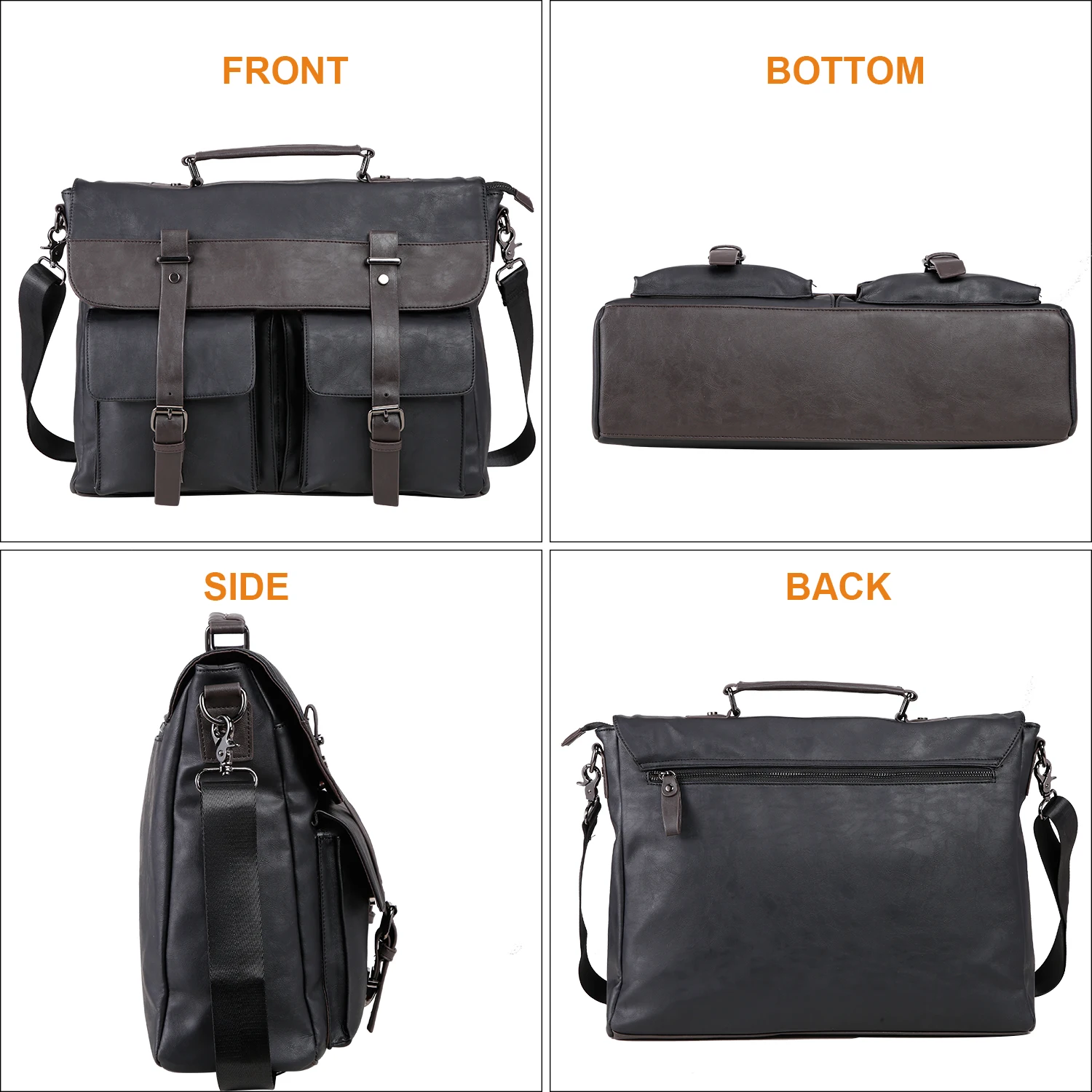 Кожаная сумка-мессенджер для мужчин винтажная сумка ноутбука портфель ранец |