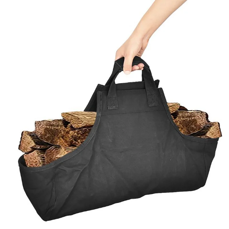 

Supersized Canvas Firewood Wood Carrier Bag Log Camping Outdoor Holder Carry Storage Bag Wooden Canvas Bag