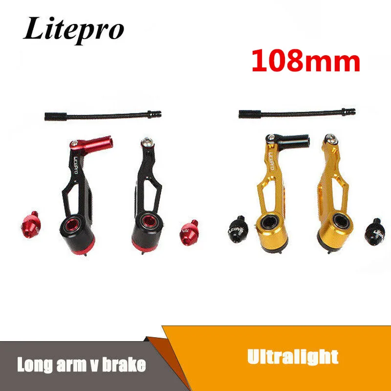 

Litepro BMX Folding Bike V Brake CNC UltraLight V Brake Clamp Bicycle Parts Long Arm brake Bicycle Accessories for Fnhon412