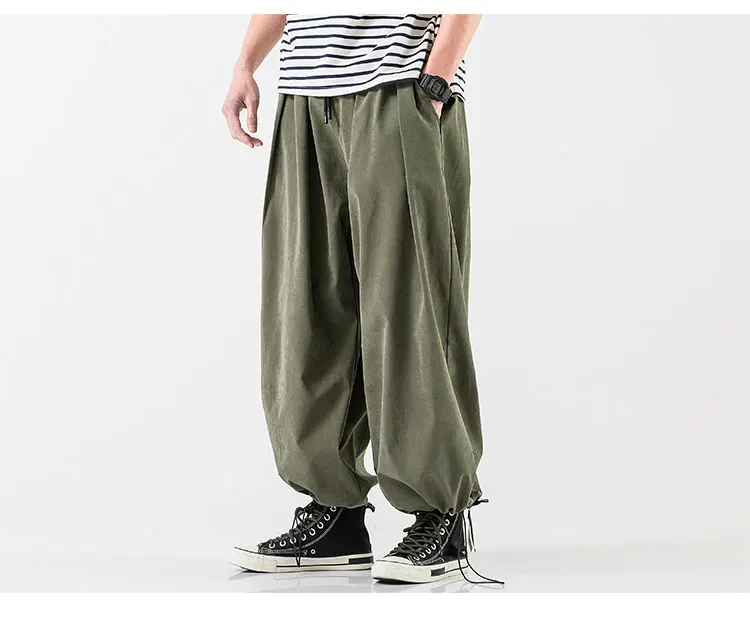 aladdin pants 2021 Streetwear Harem Pants Men's Baggy Jogging Sweatpants Oversized Male Crotch Wide Leg Pants Casual Men Trousers Dropshipping genie pants