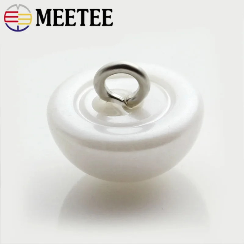 Meetee 50 шт. 9 25 мм жемчужные пластиковые пуговицы медные черные белые для рукоделия