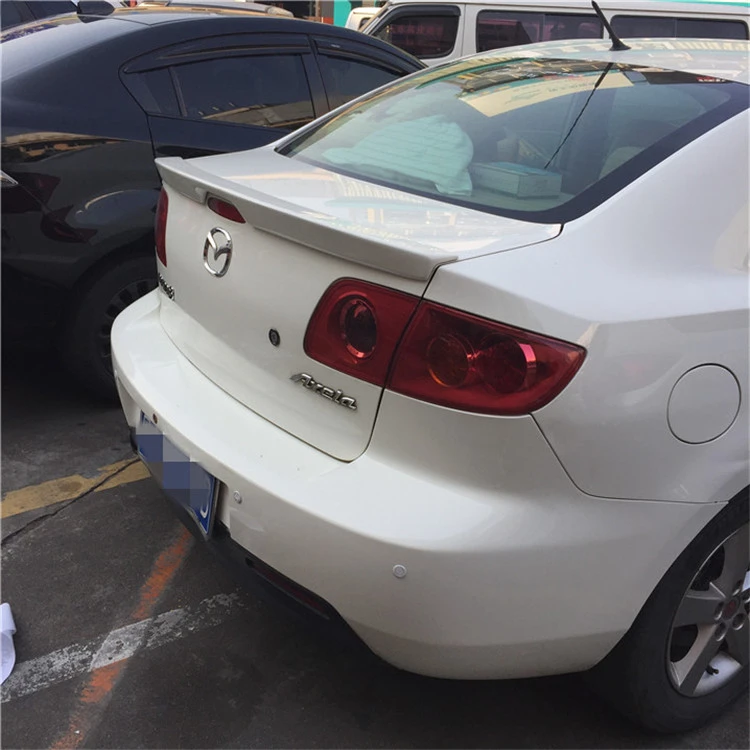 Для Mazda 3 M3 2006-2013 ABS пластик Неокрашенный задний Багажник крыло спойлер
