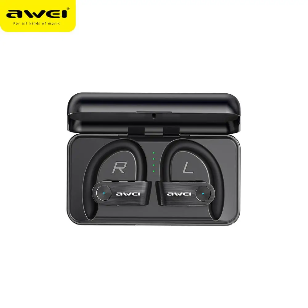 AWEI T22 TWS беспроводные наушники 3D стерео водонепроницаемые спортивные наушники Bluetooth гарнитуры портативные с микрофоном