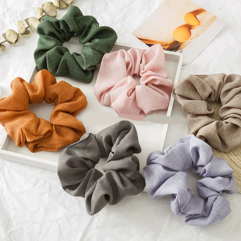 Женские однотонные резинки для волос шифоновые хвоста женские аксессуары волос|