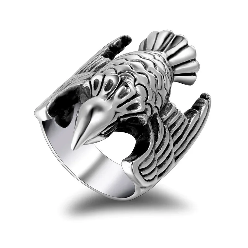 

Toy Sports Home Retro Titanium Steel Fly Bird Ring Outdoor Self Defense Supplier Men Women Rings #7 #8 #9 #10 #11 #12