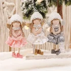 Рождественское украшение, кукла, рог, ангел для девочки, деревянная подвеска, новый год 2022, декоративная подвеска, украшение для дома, подвесные ювелирные изделия