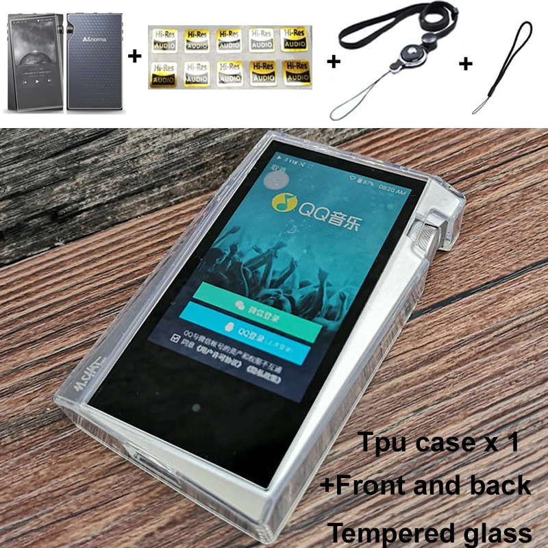 Мягкий защитный чехол из ТПУ для Iriver Astell & Kern A norma SR15 с передней и задней защитной