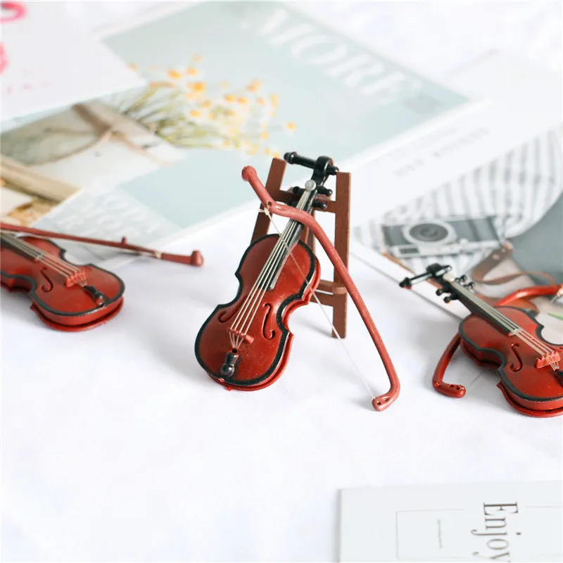 

Doll House Mini Master World Violin Musical Scene Scene Model Shooting Props