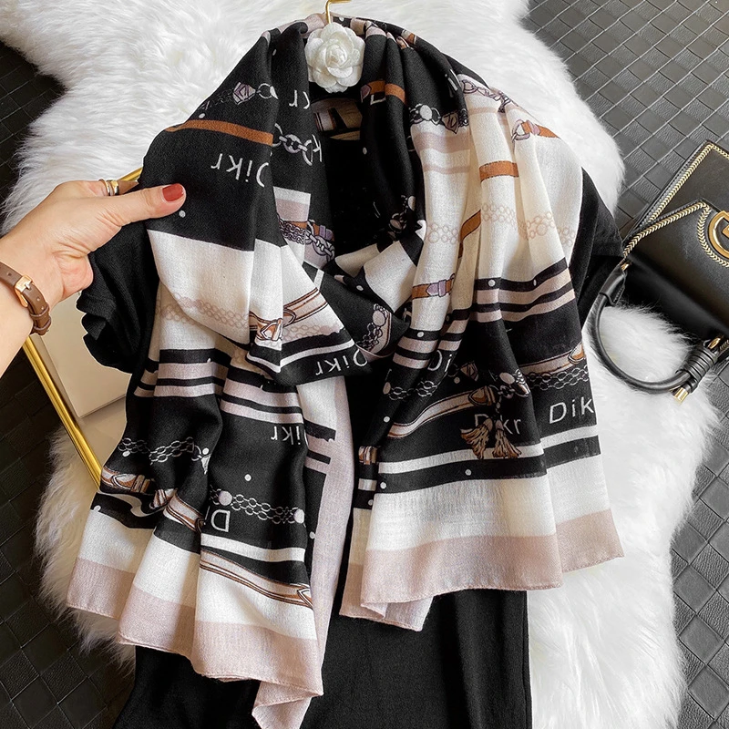 

2020 роскошный брендовый зимний сетчатый шарф, Женский хлопок, теплая Пашмина, женская модель, хиджаб