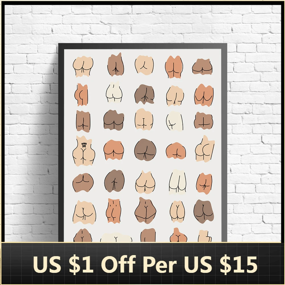 Картина на холсте смешная ванная комната красочная все кожа гонки боди стена