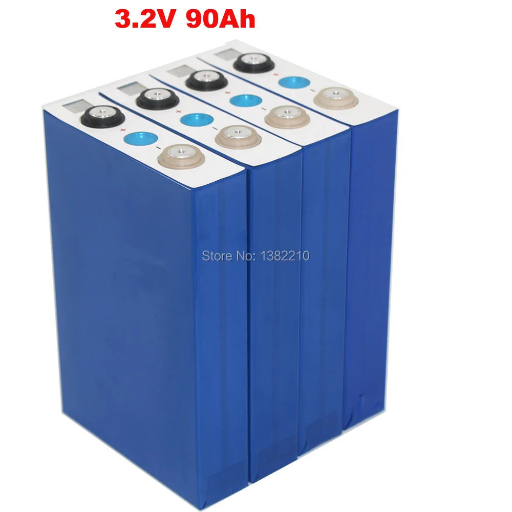 4 шт./лот непрерывный разряд LiFePO4 3 2 в 90 А · ч 3C 270A для 12 В ИБП аккумулятор с