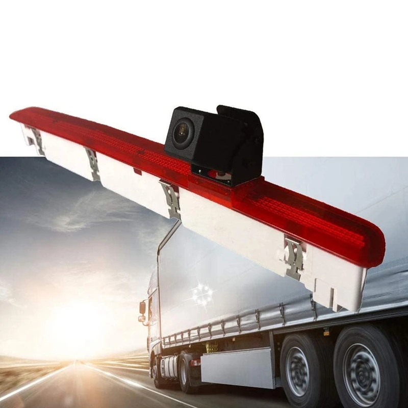 

Car Third Roof Top Mount Brake Lamp Camera Brake Light Rear View Backup Camera Bus Transporter Business for T6