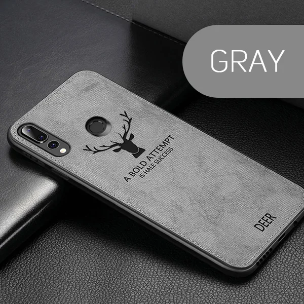 Grey Тканевый чехол для телефона для huawei Nova 5 5i Pro Y9 Y7Pro P smart Mate20 P20 P30 Pro Lite Honor 9X 8C 9 10 Lite 20 чехол - Цвет: Grey