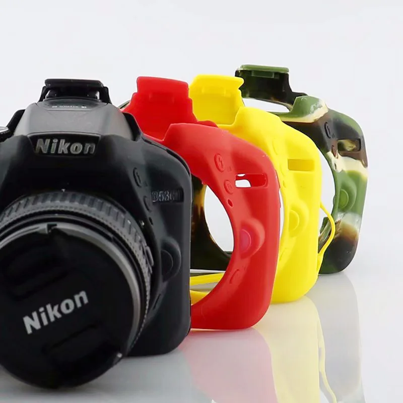 Мягкий силиконовый резиновый защитный чехол для камеры 4C Nikon D5300|Сумки