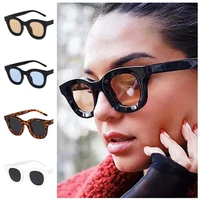 fashion concave sunglasses retro sun glasses unisex eyeglasses anti uv spectacles oversize frame ornamental adumbral a