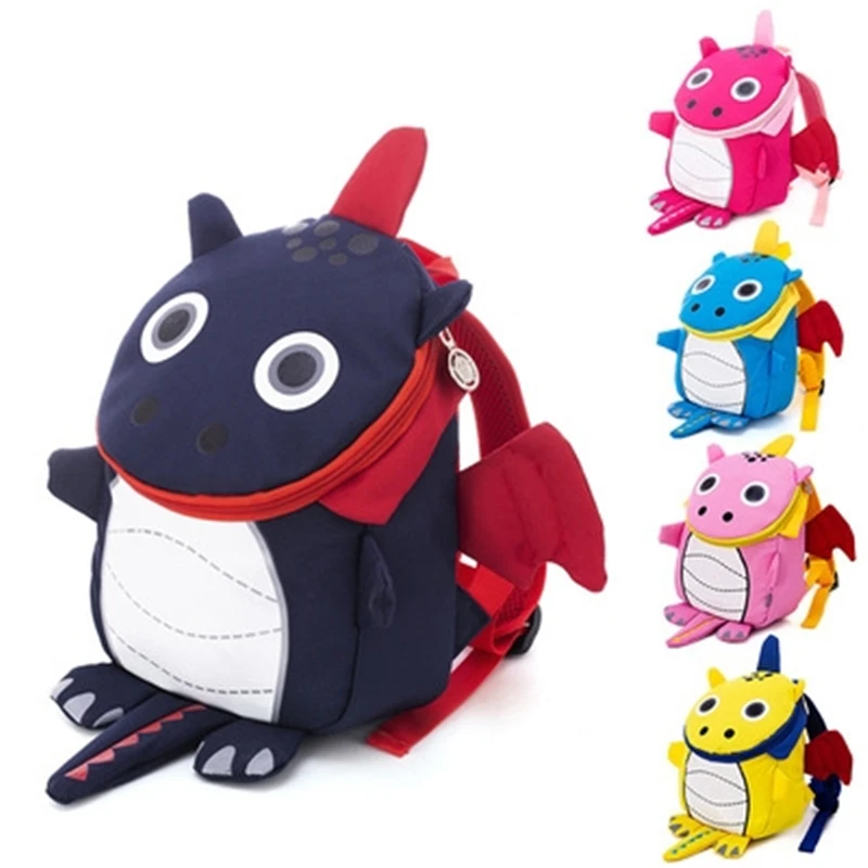 Kids 3D Fire Dragon School Bags for Toddler Boys Waterproof  Reflective Drawstring Schoolbag Children School Backpack for Girls