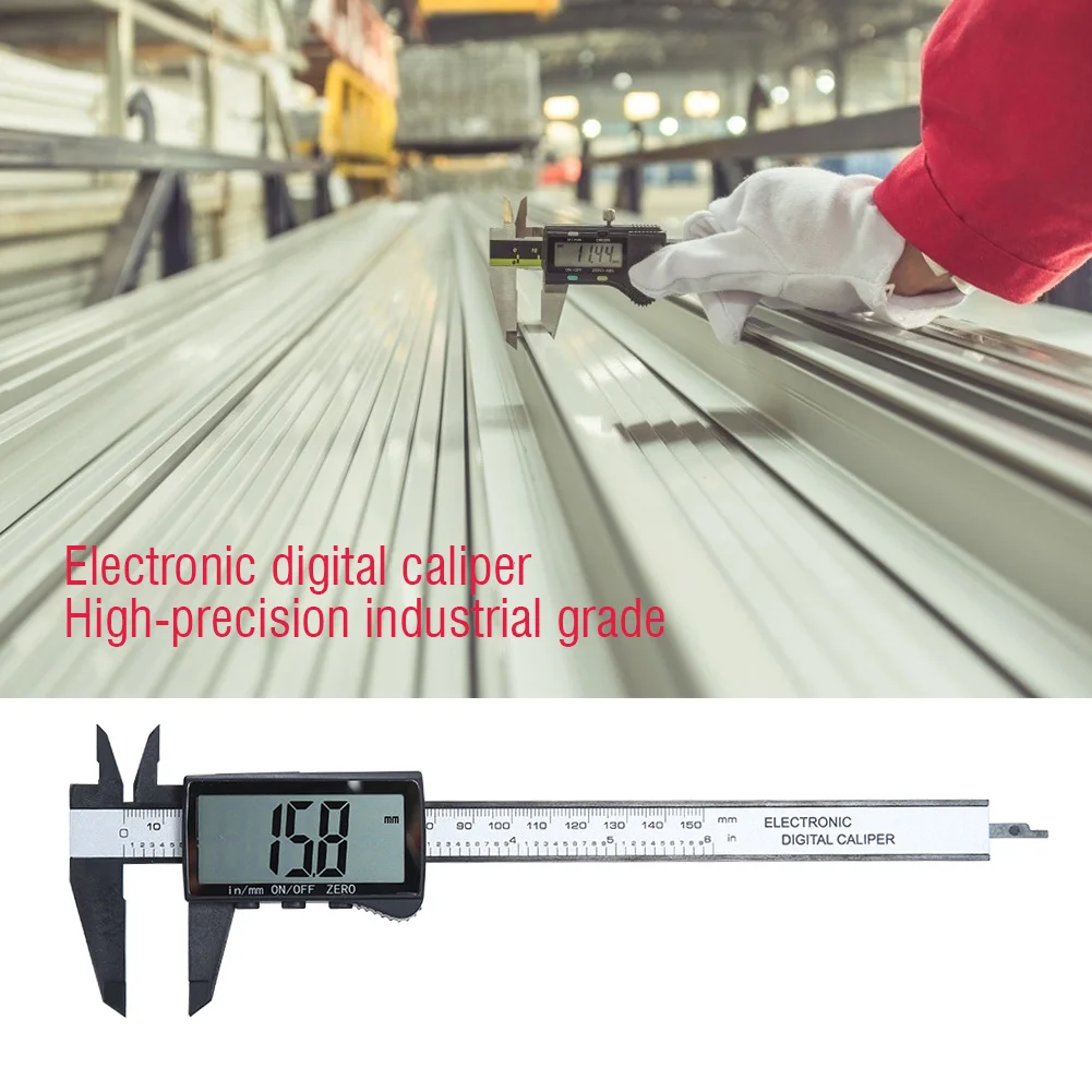 

Полноэкранный пластиковый электронный цифровой Калибр 100/150 мм, маленький бытовой Высокоточный измерительный инструмент промышленного кла...