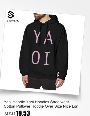 Yaoi Толстовка Yaoi толстовки теплый красный пуловер толстовка Хлопок Уличная длинная хорошая Мужская XXL Толстовки