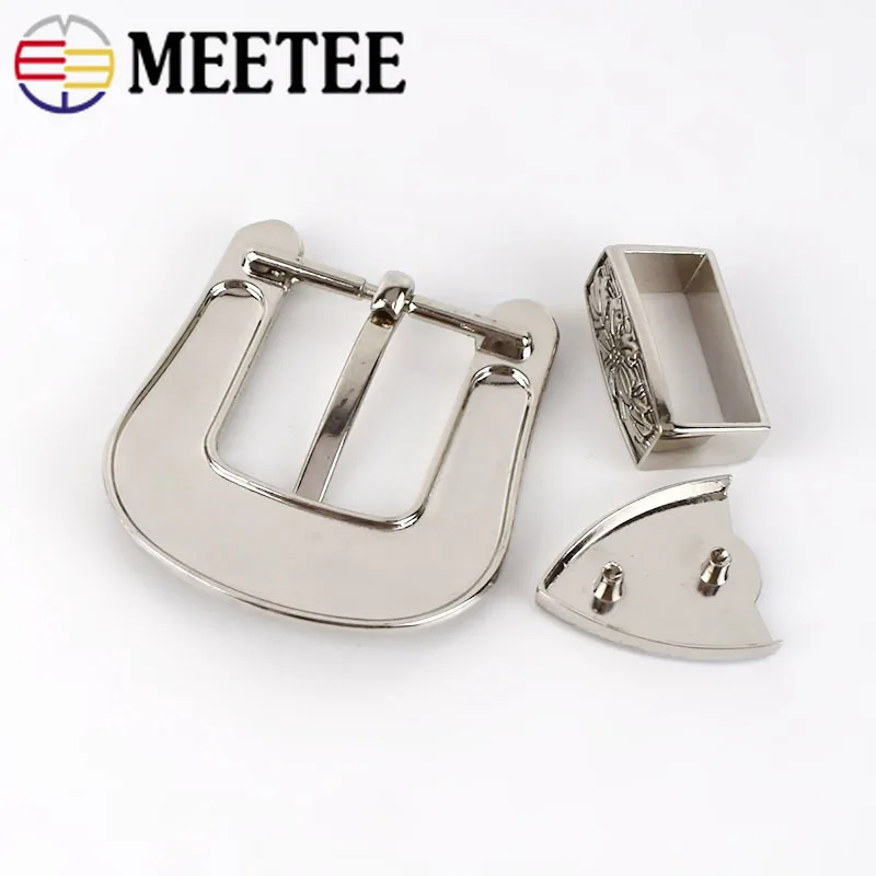 Meetee 1 комплект (3 шт.) 26 мм пряжка для ремня винтажный узор пряжки из сплава женщин и