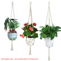 new sales 100 handmade plant hanger flower pot macrame wall home decor garden supplies lifting rope hanging basket balcony