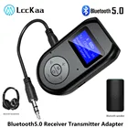 LccKaa 3-в-1 Bluetooth-совместимый приемник передатчик беспроводной BT 5,0 адаптер с дисплеем экран низкая задержка аудио адаптер