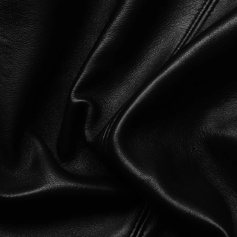 

Nice Mens Sheepskin Genuine Leather Jackets 3XL Male Black Hooded Leather Overcoat Short Slim Men's Clothing Thin Coats Fashion