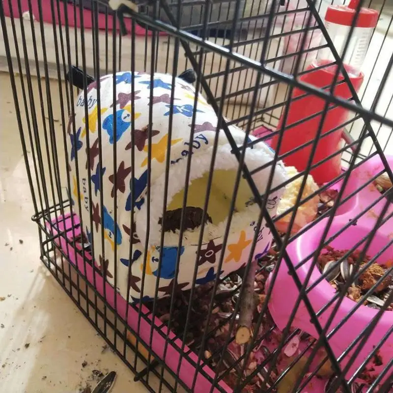 Милое маленькое гнездо для животного плюшевое Птичье пещерное теплая подвесная