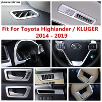 for toyota highlander kluger 2014 2019 reading light steering wheel gear pnael handle bowl cover trim car accessories interior