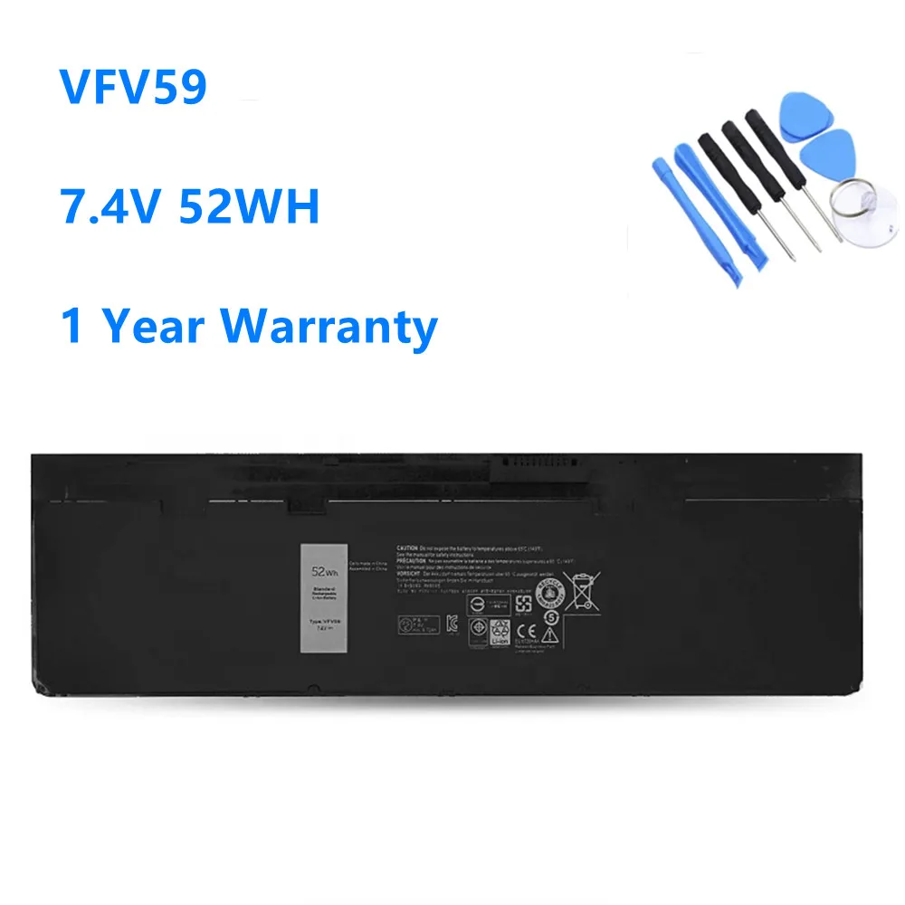 

VFV59 W57CV GVD76 Laptop Battery For DELL Latitude E7240 E7250 W57CV 0W57CV WD52H GVD76 VFV59 7.4V 52WH