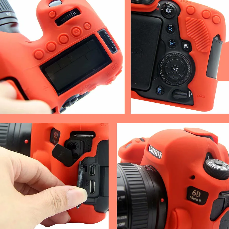 CAENBOO для Canon EOS 6D Mark II сумка для камеры Мягкий силиконовый резиновый защитный чехол для корпуса чехол для Canon EOS 6D Mark2 сумка