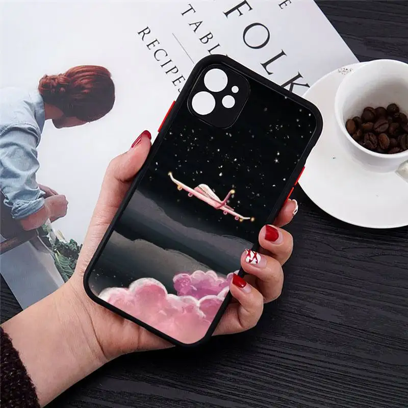 

World Map Travel art pattern Phone Case matte transparent For iphone 7 8 11 12 plus mini x xs xr pro max cover