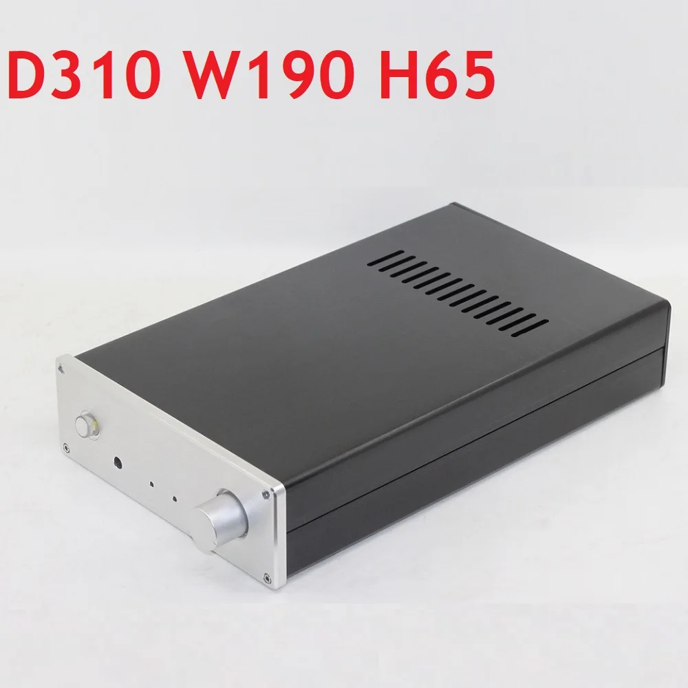 

D310 W190 H65 Power Amplifier Supply Chassis DIY DAC Decoder Shell Preamp Amp Headphone Case Aluminum Hifi Box Rear Hi End PSU